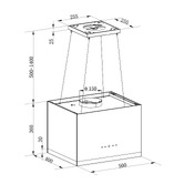 Linarie Appliances Linarie Caledonia 50cm Hanging Glass Island Range Hood