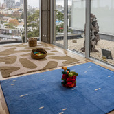 Double Periwinkle Confetti Machine Washable Rug