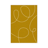 Double Mustard Extroverted Machine Washable Rug