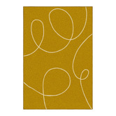 Double Mustard Extroverted Machine Washable Rug