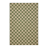 Double Sage Checks Machine Washable Indoor/Outdoor Rug