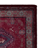 Double Crimson Parts Machine Washable Rug