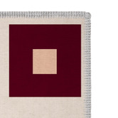 Double Red Square Machine Washable Rug