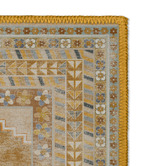Double Mustard Diamond Machine Washable Rug