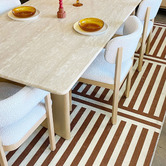 Double Brown Plinth Machine Washable Rug