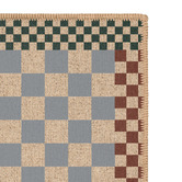 Double Checkered Machine Washable Rug