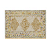 Double Mustard Diamond Machine Washable Rug