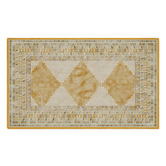 Double Mustard Diamond Machine Washable Rug