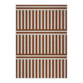 Double Brown Plinth Machine Washable Rug