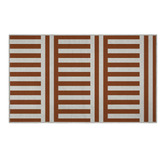Double Brown Plinth Machine Washable Rug