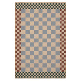 Double Checkered Machine Washable Rug