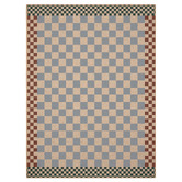 Double Checkered Machine Washable Rug