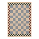 Double Checkered Machine Washable Rug