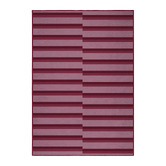 Double Dark Pink Carrel Machine Washable Rug