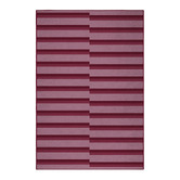 Double Dark Pink Carrel Machine Washable Rug