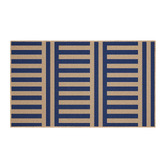 Double Royal Blue Plinth Machine Washable Rug