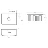 Adana Fireclay Blake 610mm Single Fireclay Farmhouse Sink