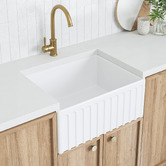 Adana Fireclay Blake 610mm Single Fireclay Farmhouse Sink