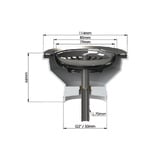 Adana Fireclay Blake 90mm Long Bolt Sink Basket Waste