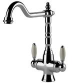 Adana Fireclay Blake Double Ceramic Lever Brass Sink Mixer