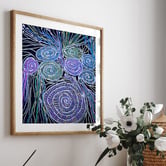 Darling Art Weaving Circles Framed Paper Print Wall Art