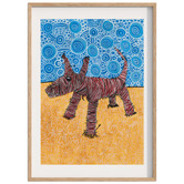 Darling Art Red Dog Framed Paper Print Wall Art