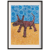 Darling Art Red Dog Framed Paper Print Wall Art