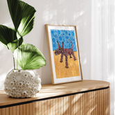 Darling Art Red Dog Framed Paper Print Wall Art