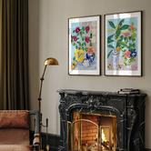 Darling Art 2 Piece Chinoiserie Framed Paper Print Wall Art Set