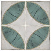 Aurora Tiles Isabella Matt Grey &amp; Green Square Porcelain Tile