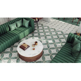 Aurora Tiles Isabella Matt Grey &amp; Green Square Porcelain Tile