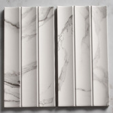 Aurora Tiles Teemo Matt Flute Statuario Marble Look Porcelain Tile