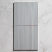 Aurora Tiles Hiroshi Stripe Matt Blue Subway Ceramic Tile