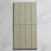 Aurora Tiles Hiroshi Stripe Matt Green Subway Ceramic Tile