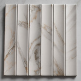 Aurora Tiles Teemo Matt Calacatta Gold Flute Marble Look  Porcelain Tile