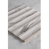 Aurora Tiles Teemo Matt Flute Statuario Marble Look Porcelain Tile