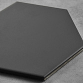 Aurora Tiles Myra Matt Black Hexagon Porcelain Tile