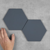 Aurora Tiles Myra Matt Blue Hexagon Porcelain Tile