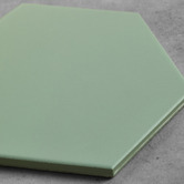 Aurora Tiles Myra Matt Green Hexagon Porcelain Tile