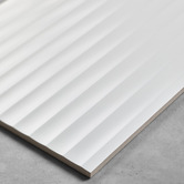 Aurora Tiles Charlotte Matt White Flute Ceramic Tile