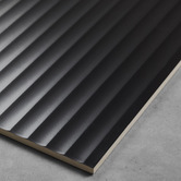 Aurora Tiles Charlotte Matt Black Flute Ceramic Tile