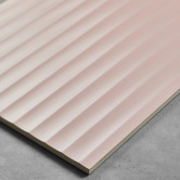 Aurora Tiles Charlotte Matt Pink Flute Ceramic Tile