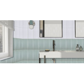 Aurora Tiles Charlotte Matt Sage Green Flute Ceramic Tile