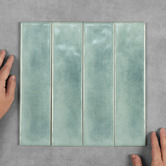 Aurora Tiles Corfu Gloss Turquoise Subway Ceramic Tile