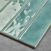 Aurora Tiles Corfu Gloss Turquoise Subway Ceramic Tile