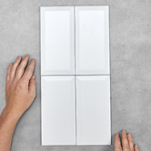 Aurora Tiles Camden Gloss White Subway Ceramic Tile