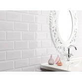 Aurora Tiles Camden Gloss White Subway Ceramic Tile