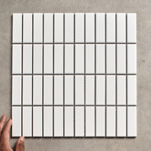 Splash Tiles Lennox Matt White Kit Kat Porcelain Mosaic Tile