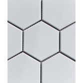 Splash Tiles Remi 256 x 296mm Gloss White Hexagon Porcelain Mosaic Tile