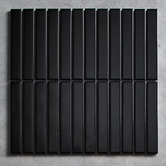 Splash Tiles Ripley Gloss Black Kit Kat Porcelain Mosaic Tile